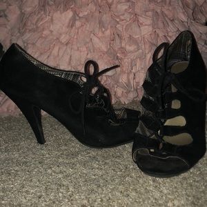Black Lace Up Heels
